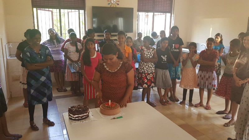Samadhis birthday cake celebration