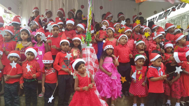 School children performing a Christmas concert